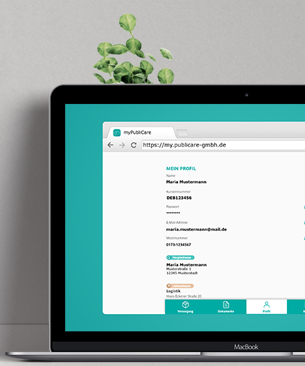 myPubliCare Webapp für den PC