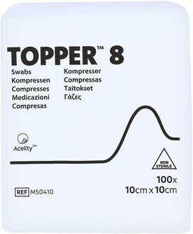 Topper 8 Vlieskompressen 10x10cm unsteril | JJM50410 | PZN 03420487