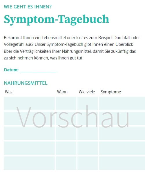 Symptom-Tagebuch Vorschau