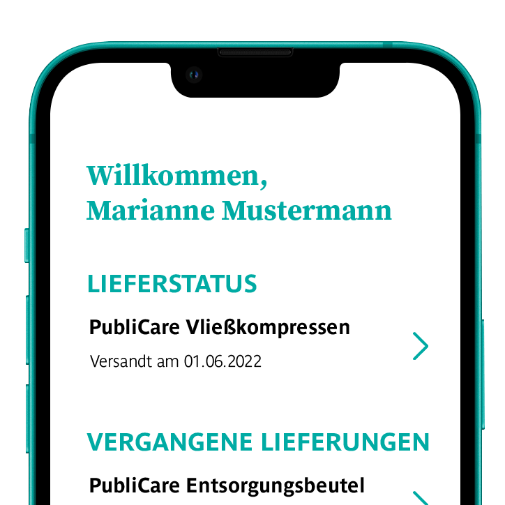 myPubliCare App Begrüßung